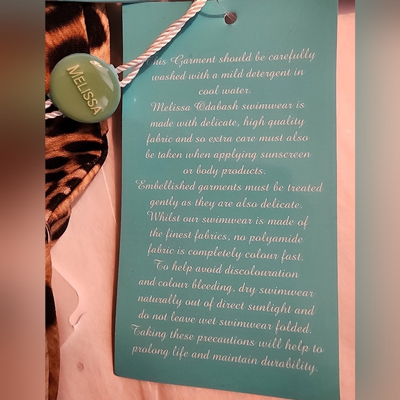 MELISSA ODABASH Cheetah Print Bikini Top  US SIZE 4 - Picture 4 of 6